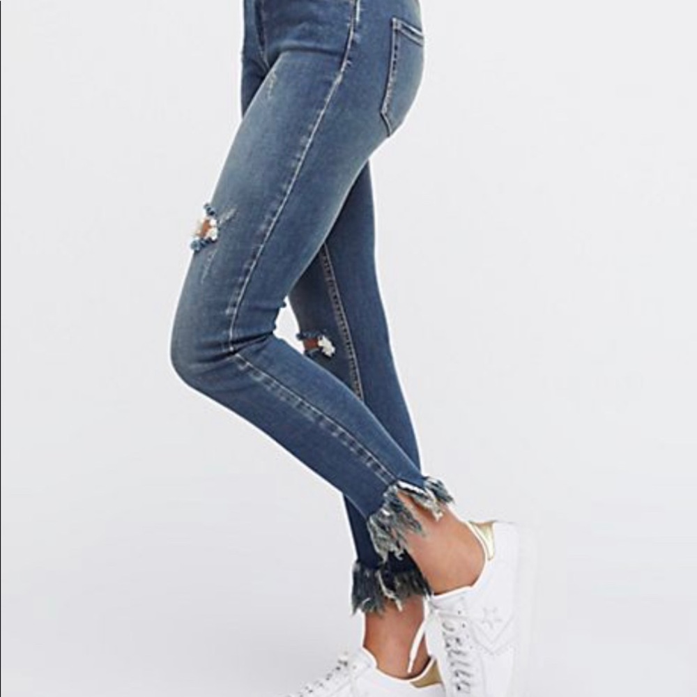 FREE PEOPLE FRINGE JEANS